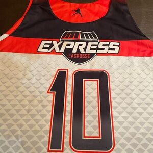 Express Lacrosse Red and Black Tank Top